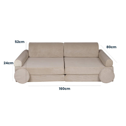 MeowBaby® Large Slimcord Premium Sofa - Forrest