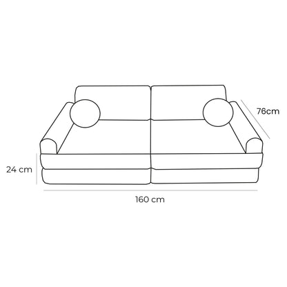 MeowBaby® Large Slimcord Premium Sofa - Forrest