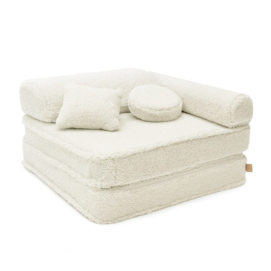 MeowBaby® Modular Children's Chair - 5 Elements, Bearly Cream