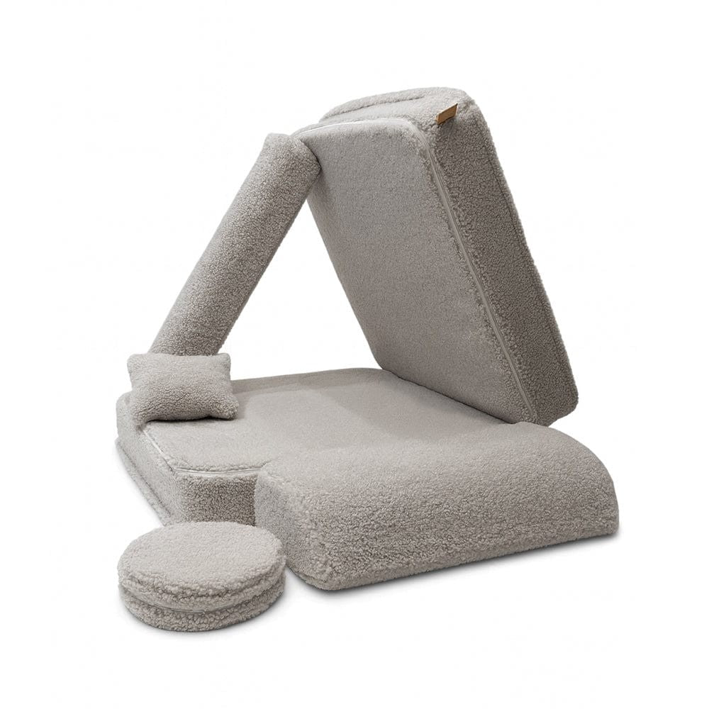 MeowBaby® Modular Children's Chair - 5 Elements, Bearly Light Grey