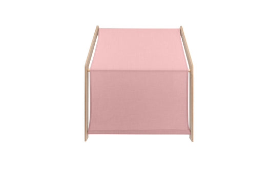 MeowBaby® Natural Wooden House for Kids - Pink Roof