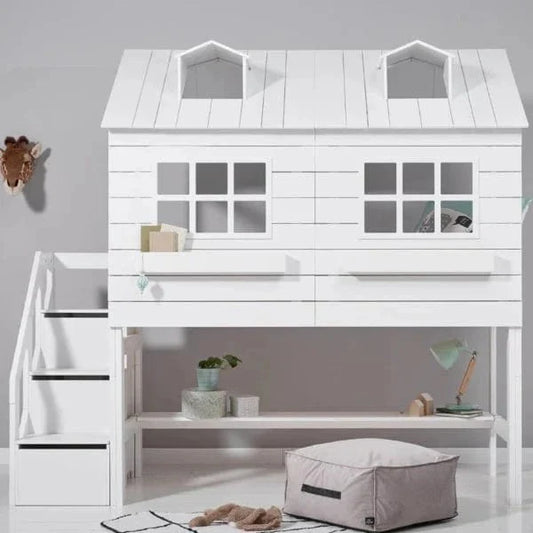 LIFETIME Kidsrooms Original Lake House halvhøj husseng 90 x 200 cm
