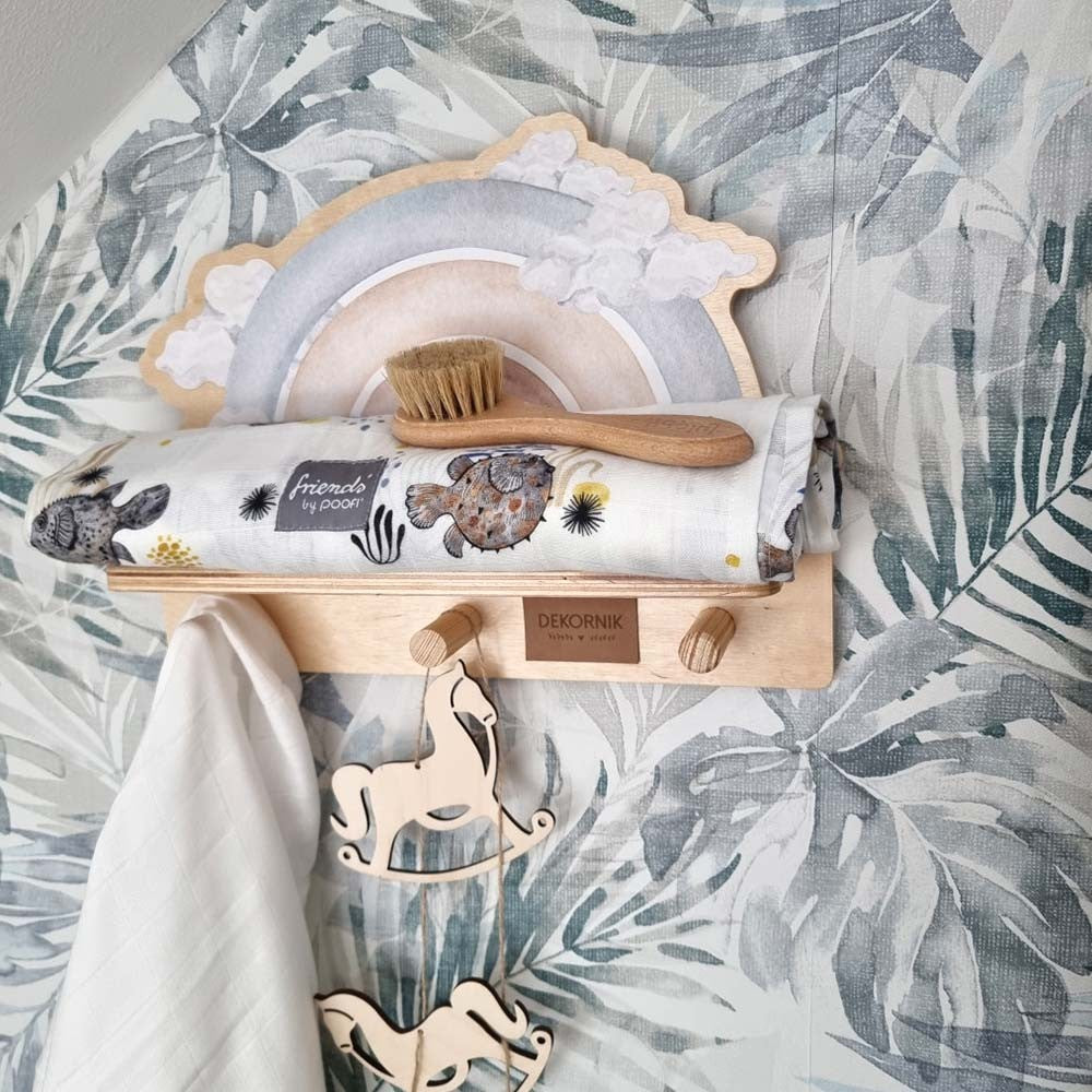 Mini Wall Shelf - Blue Rainbow