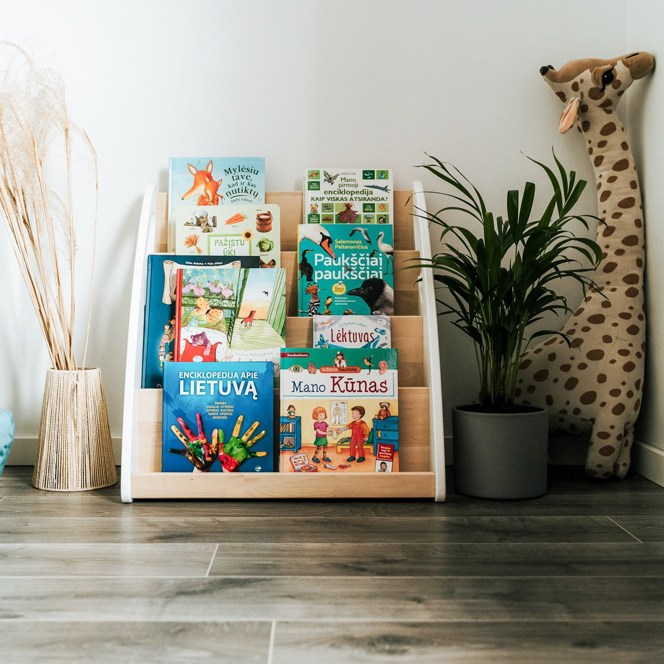 Modular Montessori Bookshelf With Book Storage - 4 Shelves