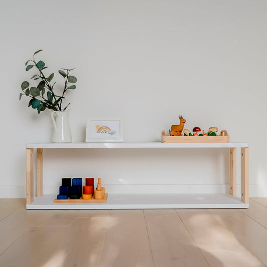 One Little Pine Modulær Montessori Reol Straight – 2 Hylder