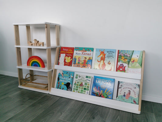 Modular Montessori Bookshelf - 2 Shelves