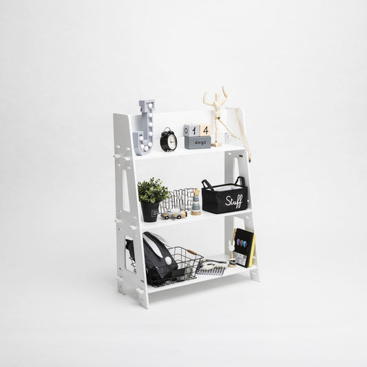 Sweet Home From Wood Montessori reol til legetøj – hvid