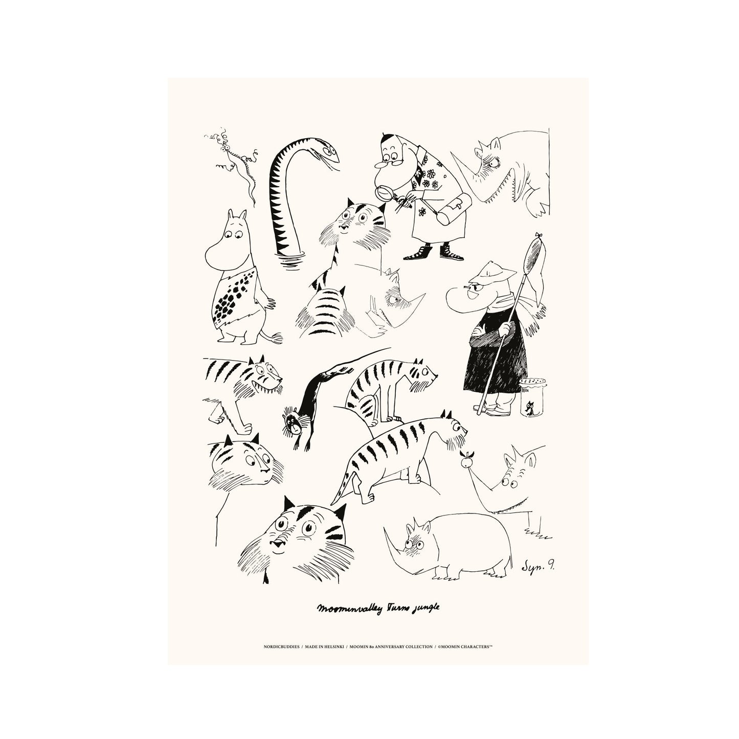 Moomin Jungle Poster, 30x40 cm