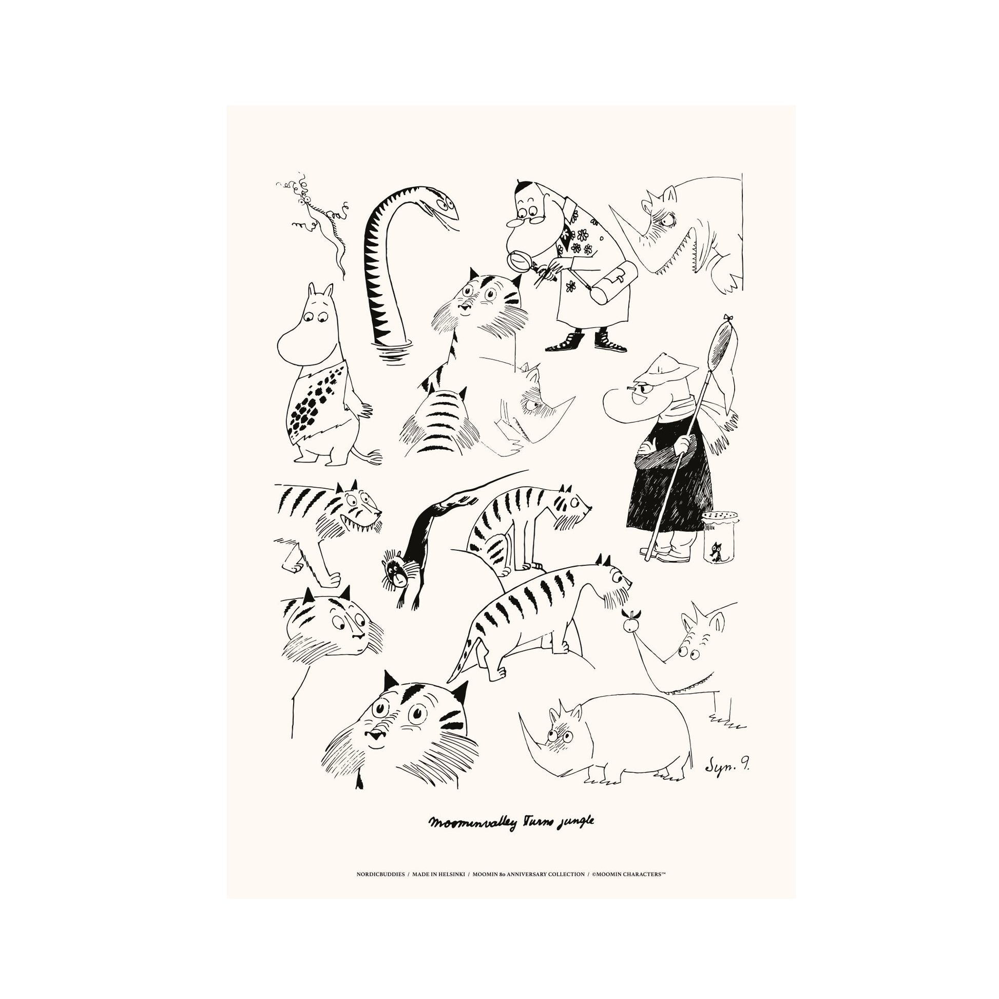 Moomin Jungle Poster, 30x40 cm