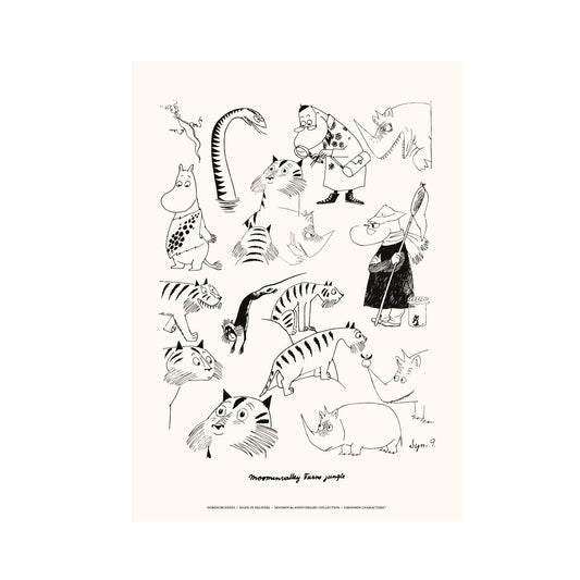 Moomin Jungle Poster, 30x40 cm