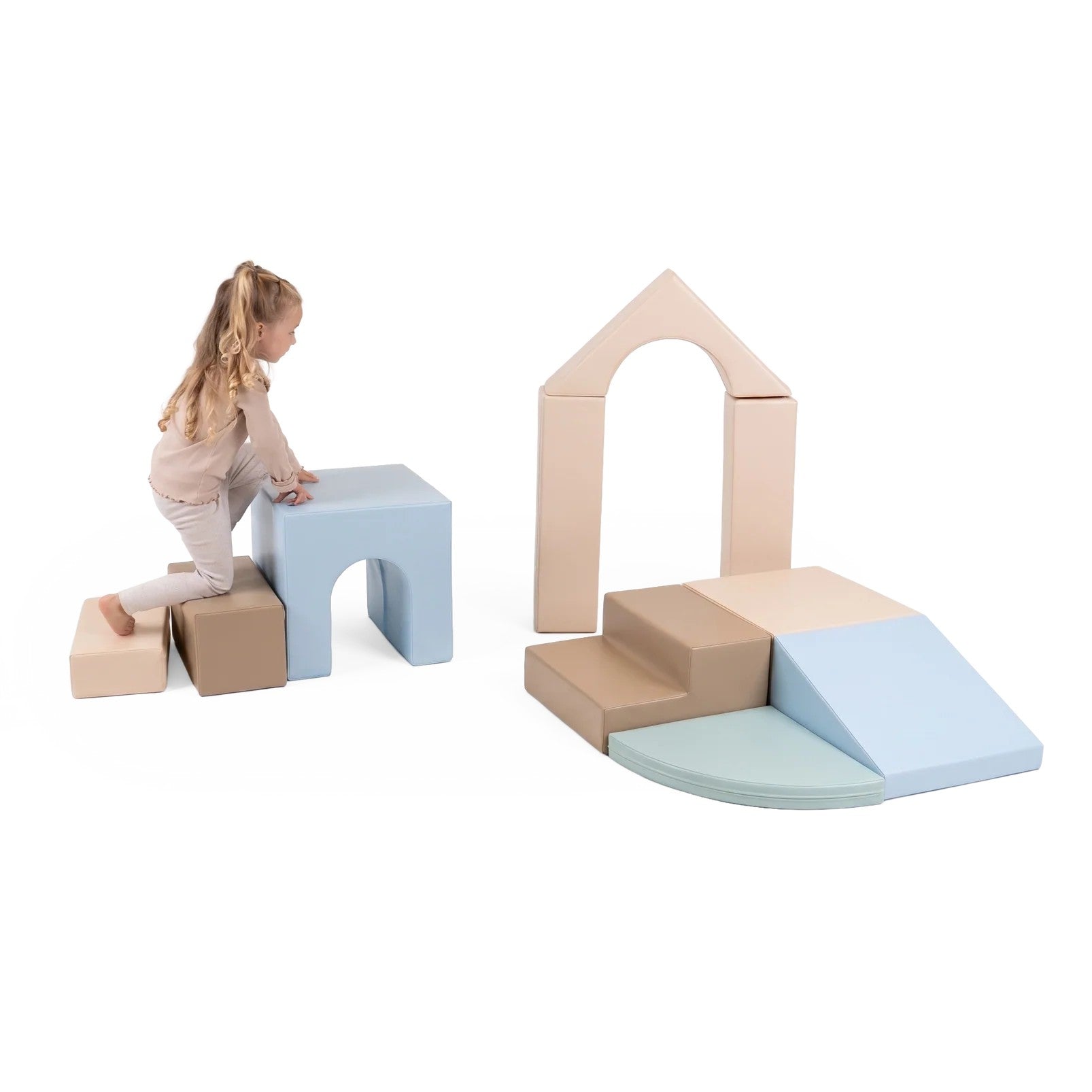 Multifunctional Soft Play Set Baby Gym - Earth Pastel