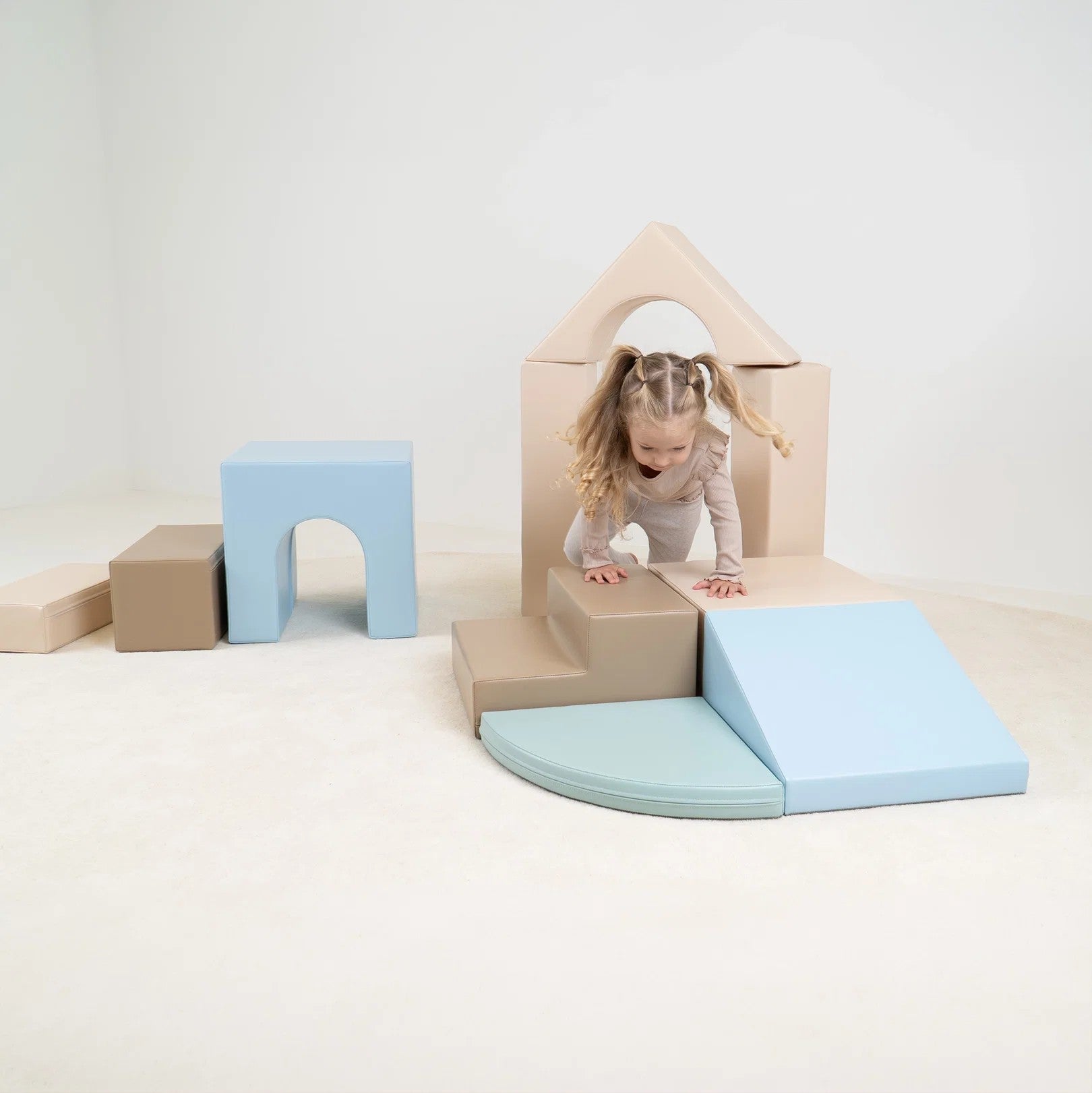 Multifunctional Soft Play Set Baby Gym - Earth Pastel