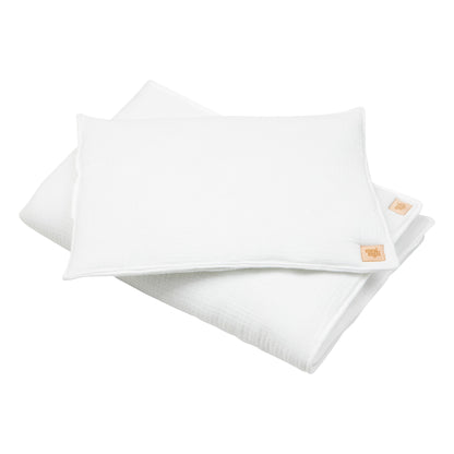 Muslin Baby Blanket + Pillow Set - Cream