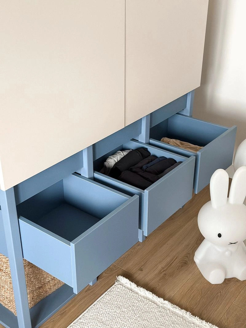 Wood Luck Design - Tweens - understel til garderobeskab – støvet blå