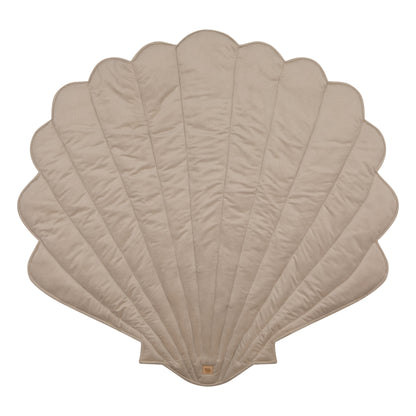 Organic Cotton and Velvet Shell Playmat - Beige