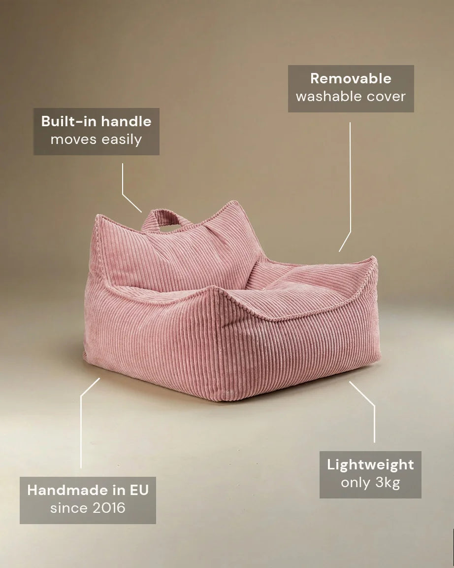 Wigiwama sækkestol – Pink Mousse