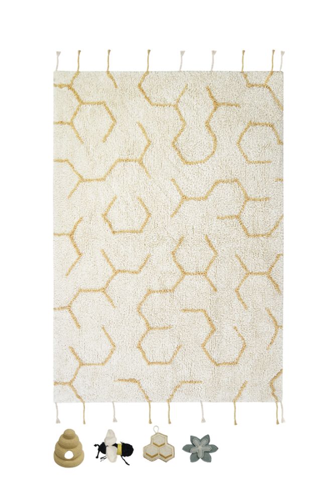 Lorena Canals legetæppe Pollination 90 x 130 cm – natur/honey