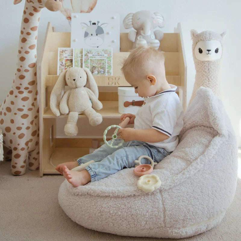 MeowBaby® Bearly Sækkestol – Teddy Hvid