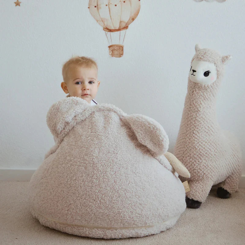 MeowBaby® Bearly Sækkestol – Teddy Hvid