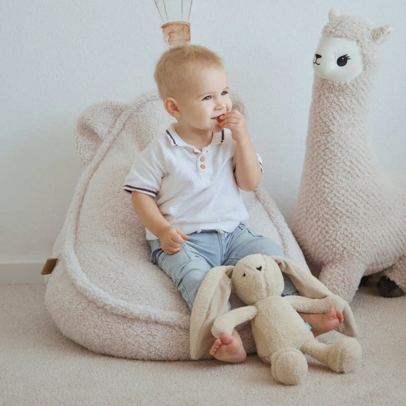 MeowBaby® Bearly Sækkestol – Teddy Hvid