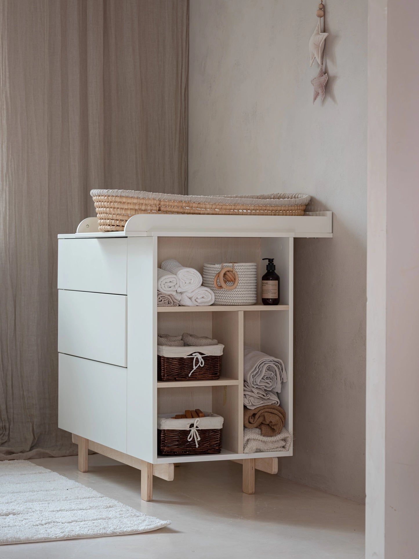 Wood Luck Design - Basic - pusletop til kommode – hvid