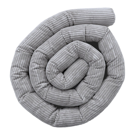 Protective Roll Bumper for Baby Crib – Grey