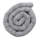 Protective Roll Bumper for Baby Crib – Grey