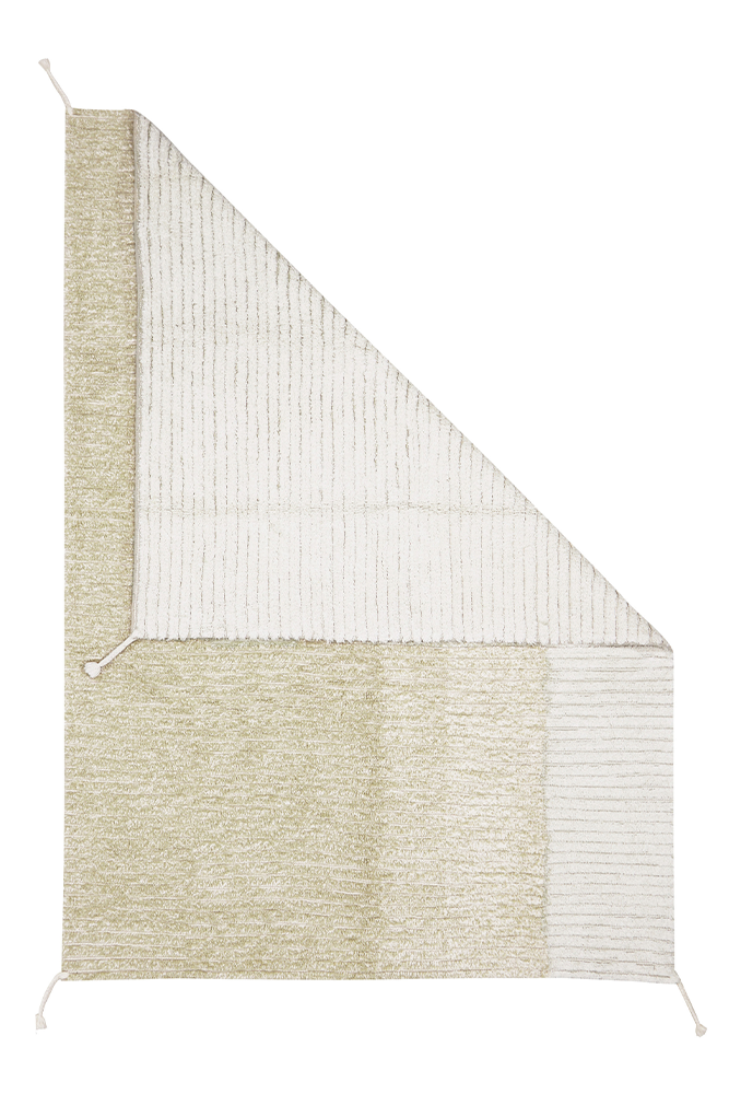 Lorena Canals vendbart vaskbart gulvtæppe Gelato Green 120 x 160 cm – grøn