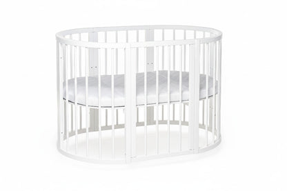 Round Baby Crib OLIN - White
