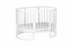 Round Baby Crib OLIN with Mattress - White