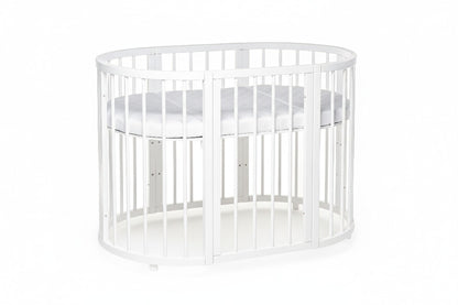 Round Baby Crib OLIN - White