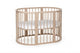 Round Baby Crib OLIN with Mattress - Cappuccino