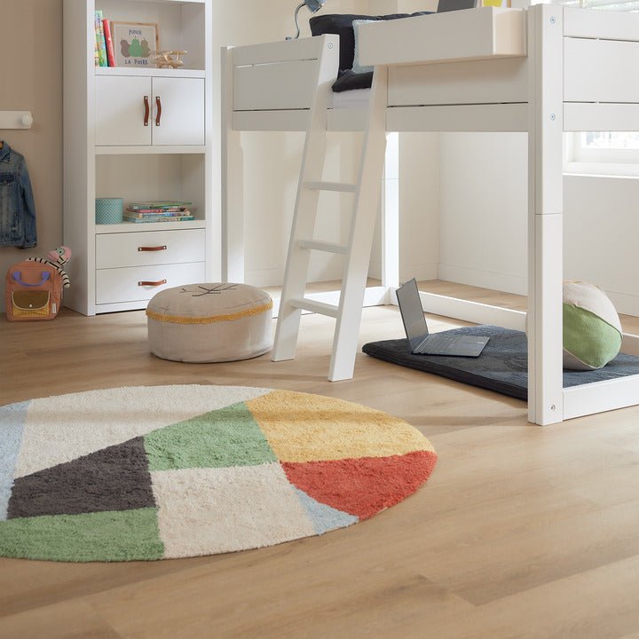 LIFETIME Kidsrooms rundt tuftet gulvtæppe – Olympic Dreams 150 x 150 cm