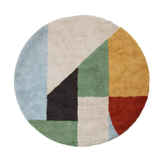 LIFETIME Kidsrooms rundt tuftet gulvtæppe – Olympic Dreams 150 x 150 cm
