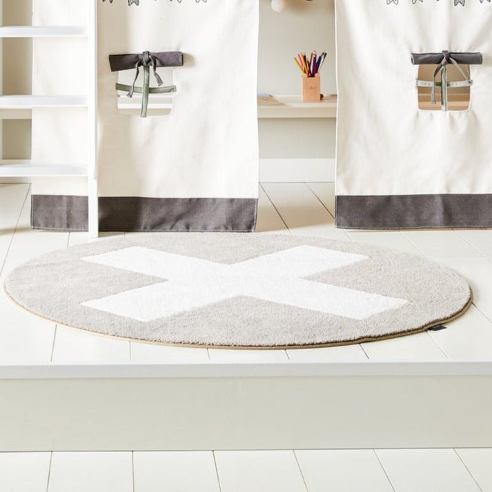 LIFETIME Kidsrooms rundt gulvtæppe – Grey