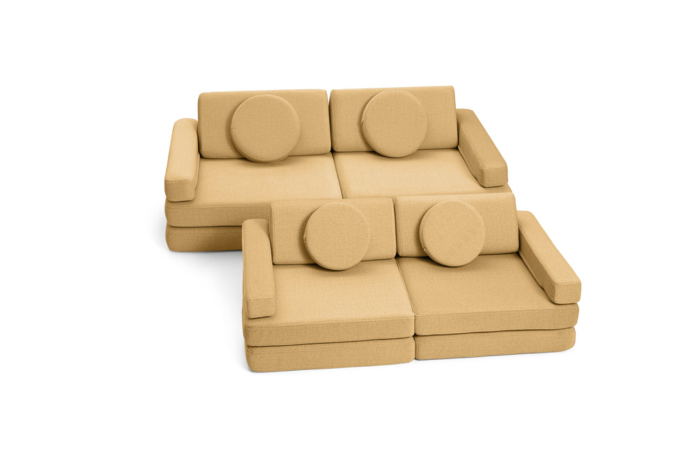 Shappy legesofa – Original Mini 120 cm Ultra Plush - Mustard