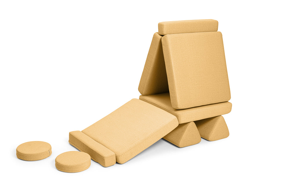 Shappy legesofa – Original Mini 120 cm Ultra Plush - Mustard