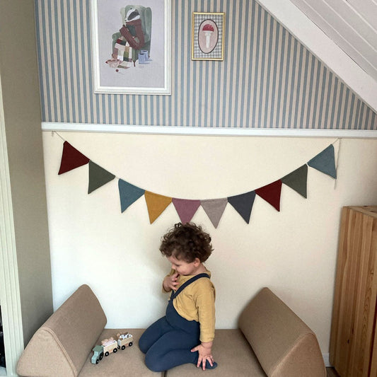 Simple Vintage Stripes Wallpaper - Beige And Blue