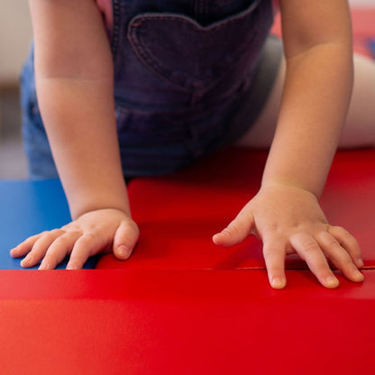 Soft Play Step and Slide Set - Blue and Red
