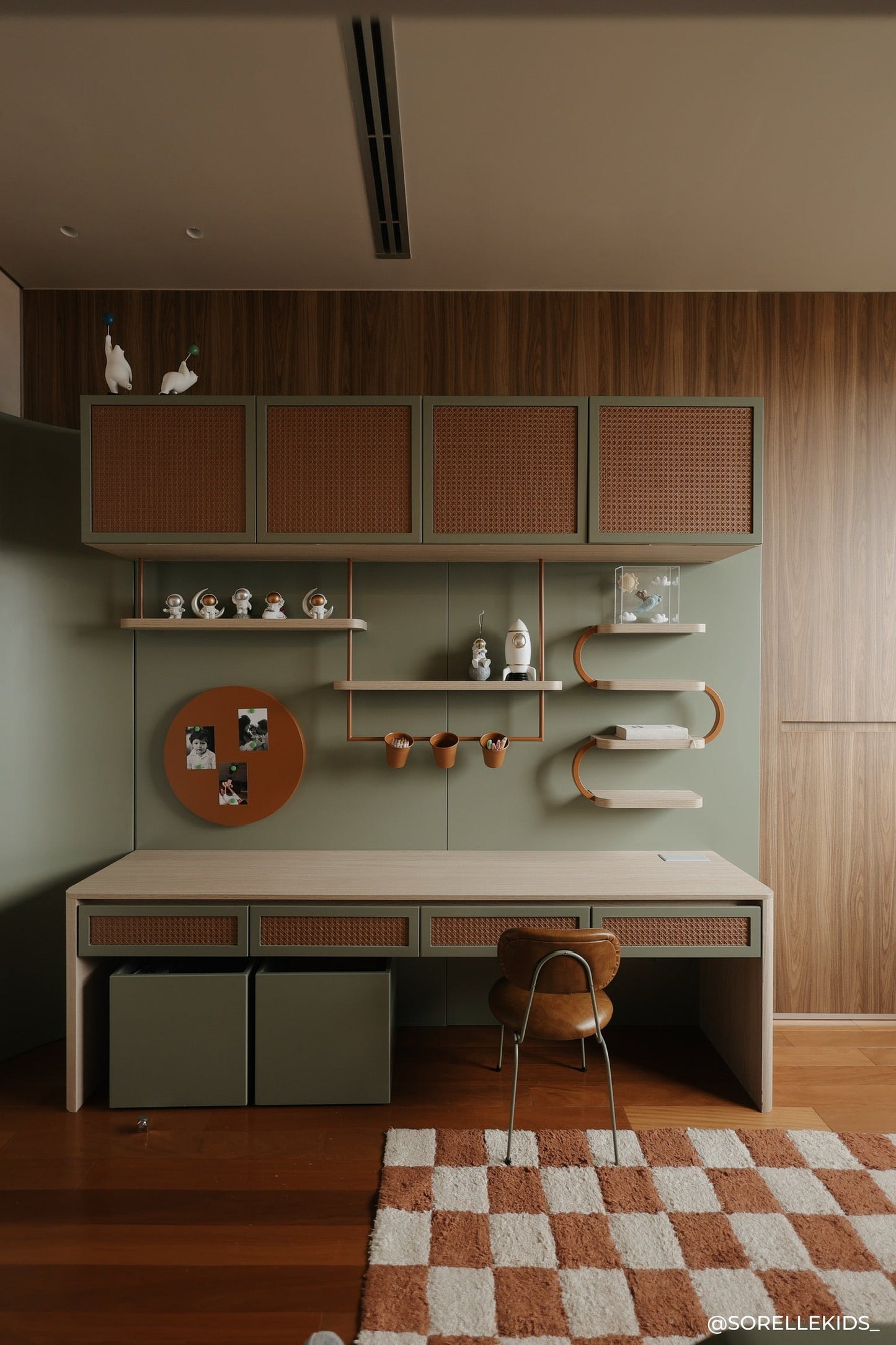 Lorena Canals vaskbart gulvtæppe Kitchen Tiles Toffee 140 x 200 cm