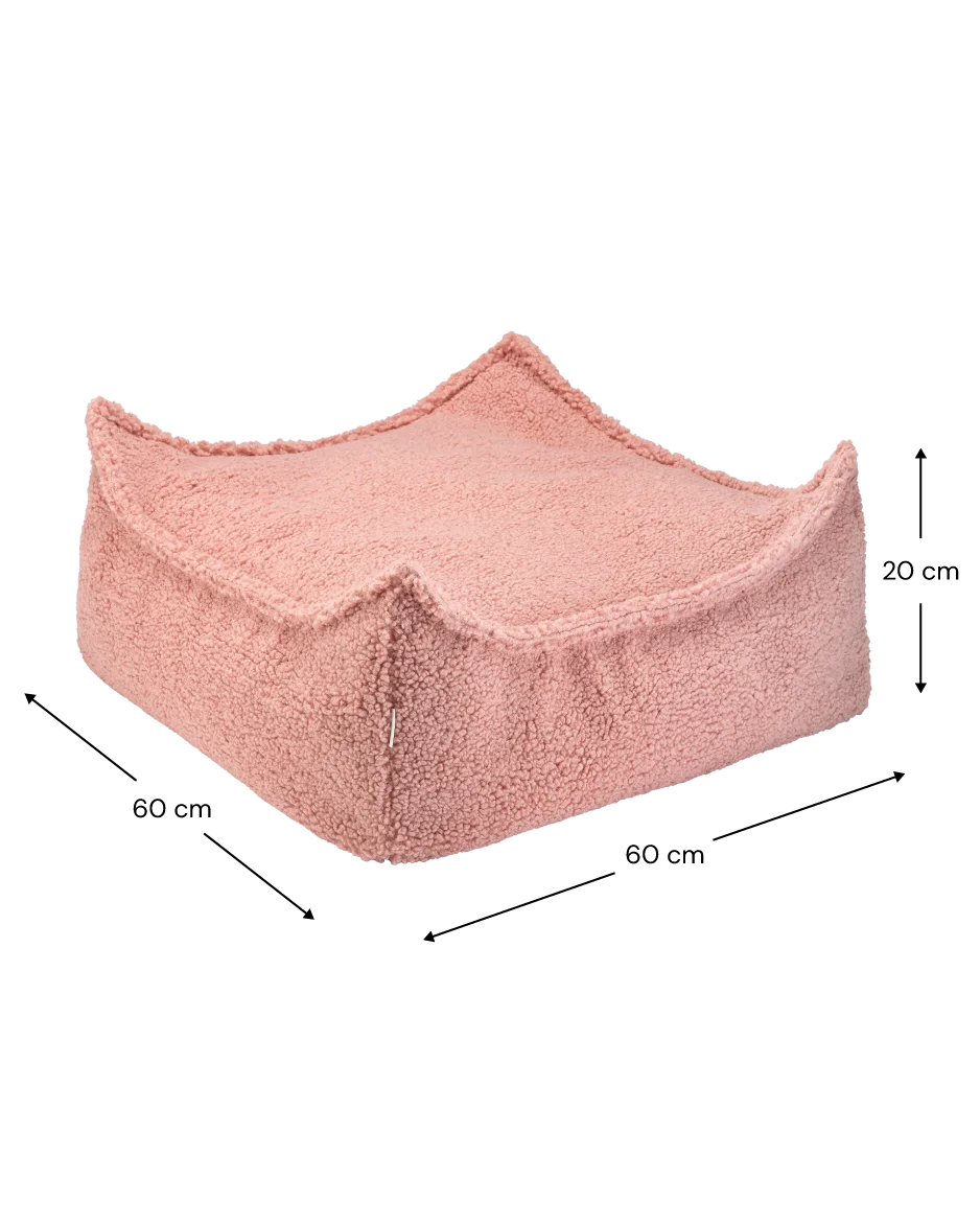 Wigiwama firkantet puf – Guava Pink
