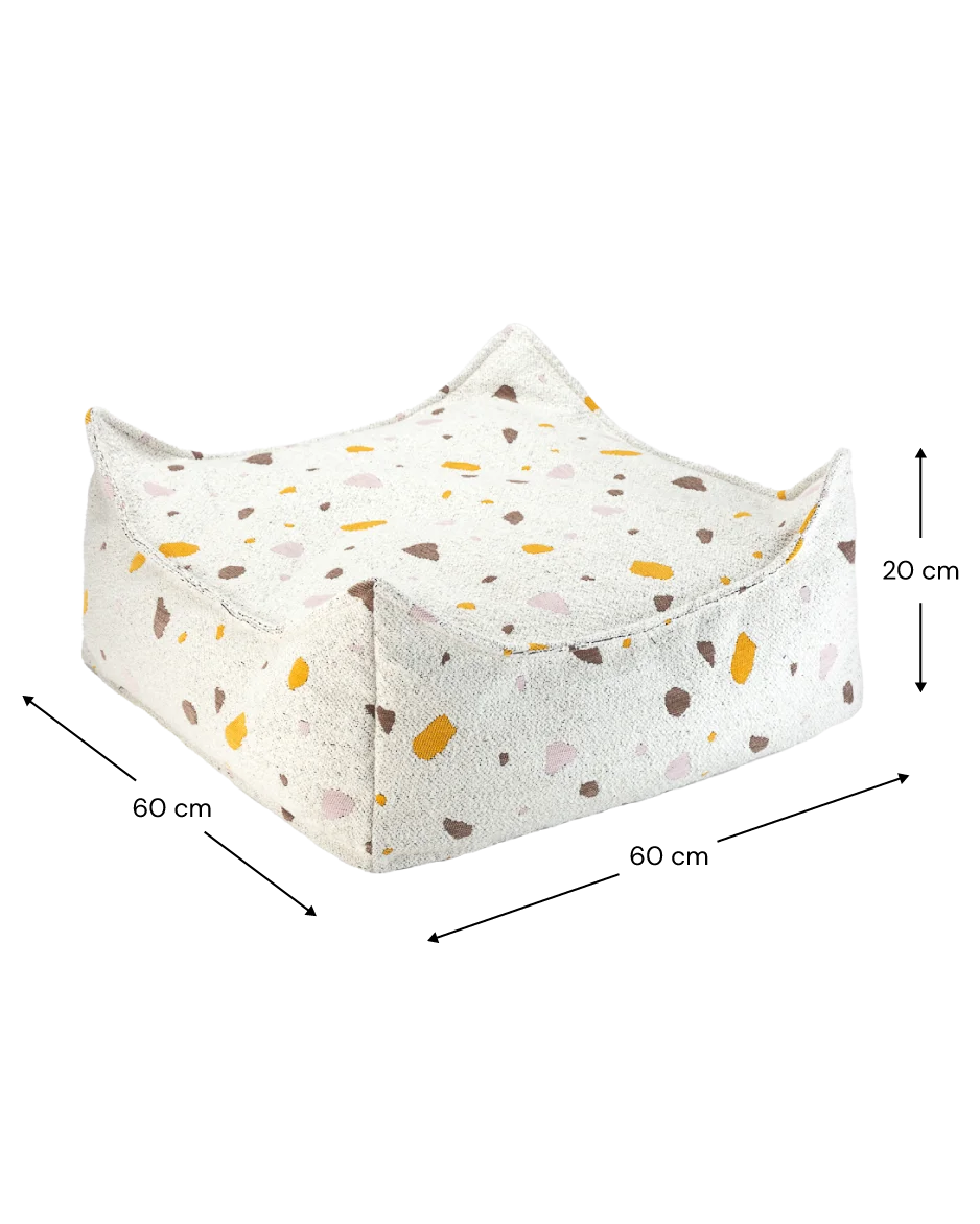 Wigiwama firkantet puf – Terrazzo Marble