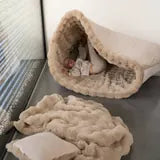 Shappy Snuggle Bag hyggehule i kunstpels – 170 cm