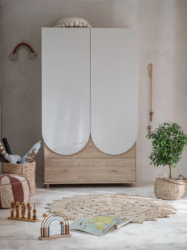 Wood Luck Design - Bloom - stort garderobeskab – cashmere
