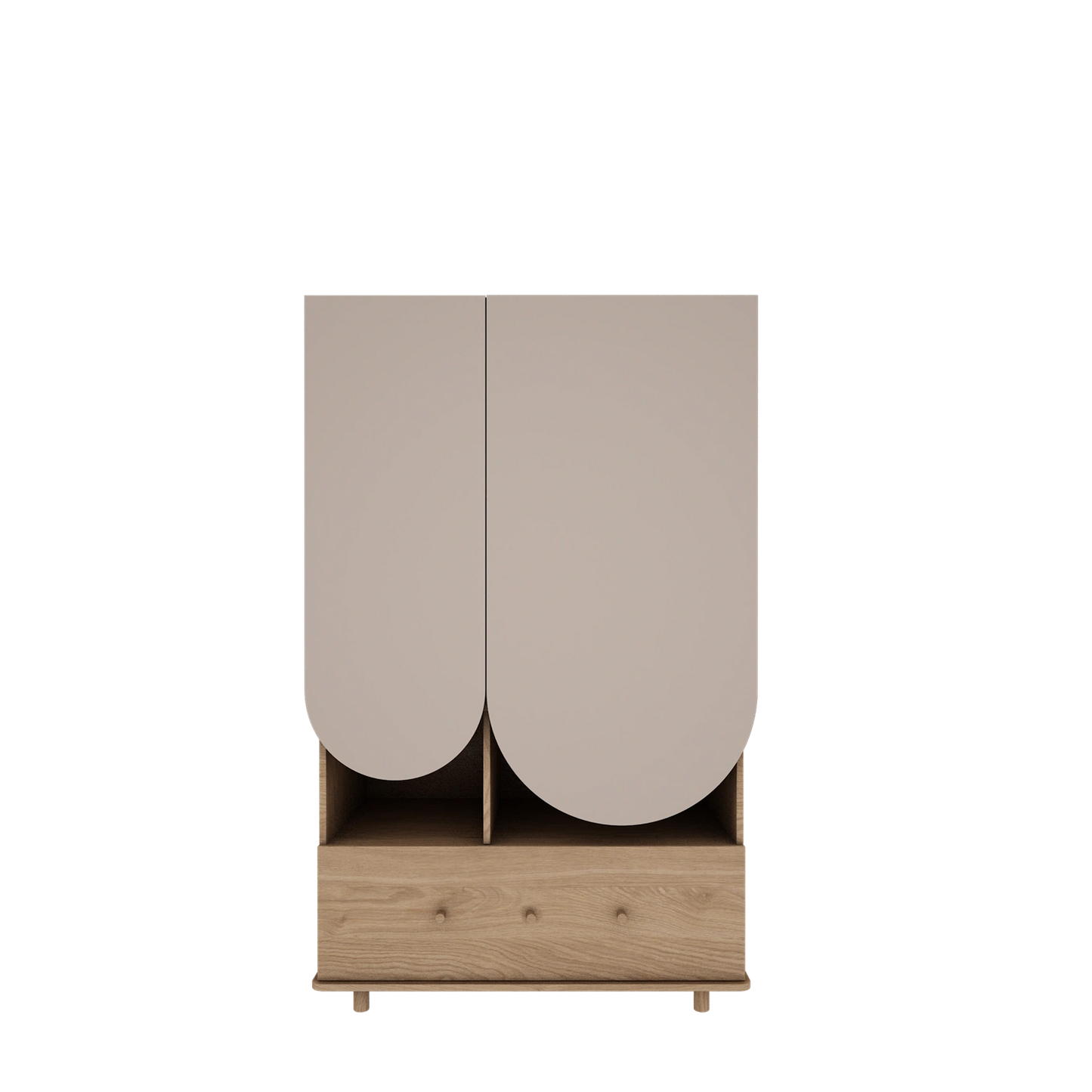 Wood Luck Design - Bloom - garderobeskab – cashmere og eg