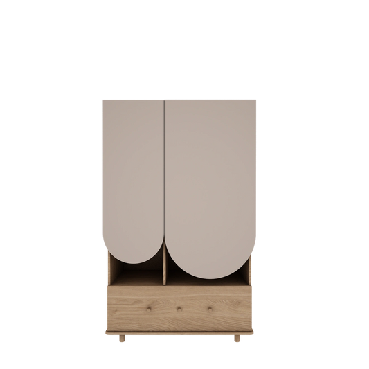 Wood Luck Design - Bloom - garderobeskab – cashmere og eg