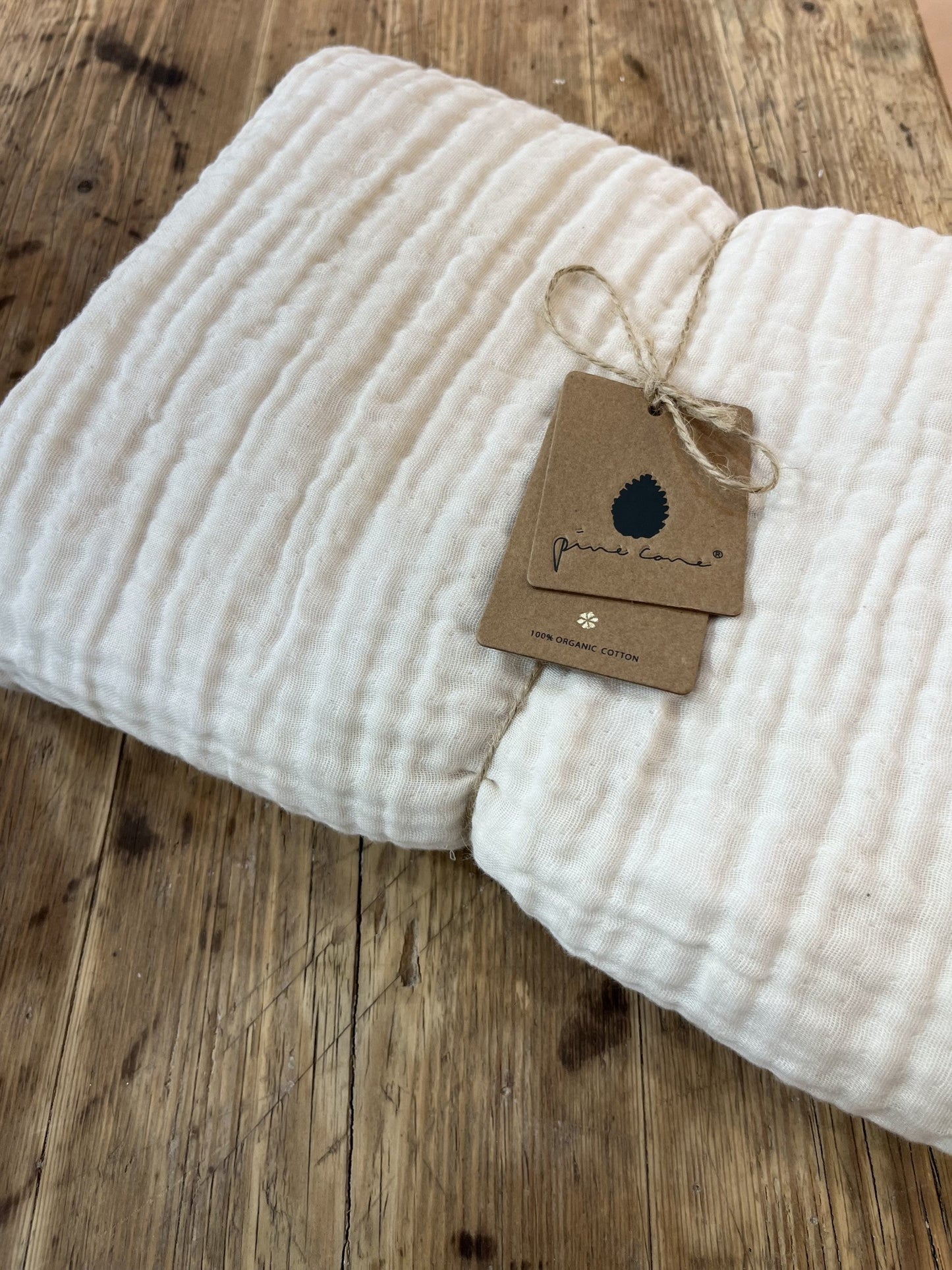 Pine Cone Kadera 4-lags muslin tæppe – Cream
