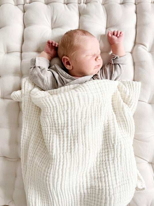 Pine Cone Kadera 4-lags muslin tæppe – Cream