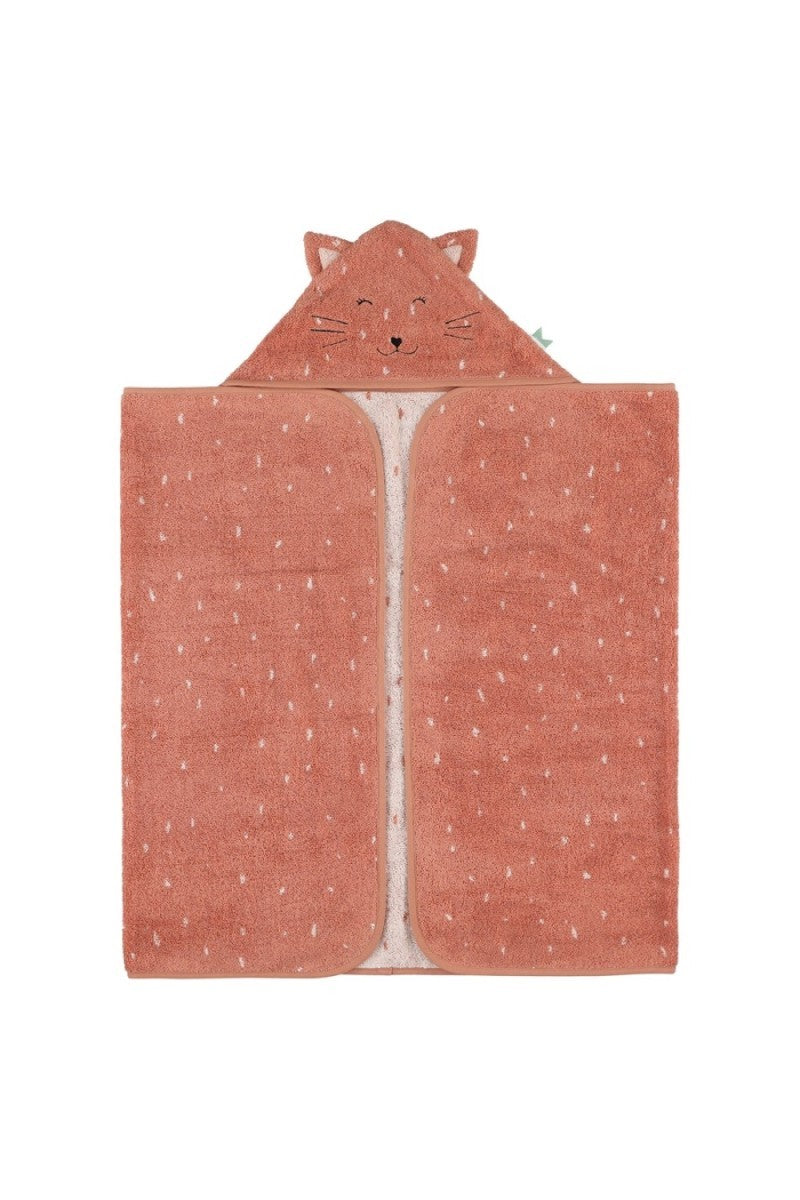 Organic Cotton Hooded Towel, 70 × 130 cm – Mrs. Cat