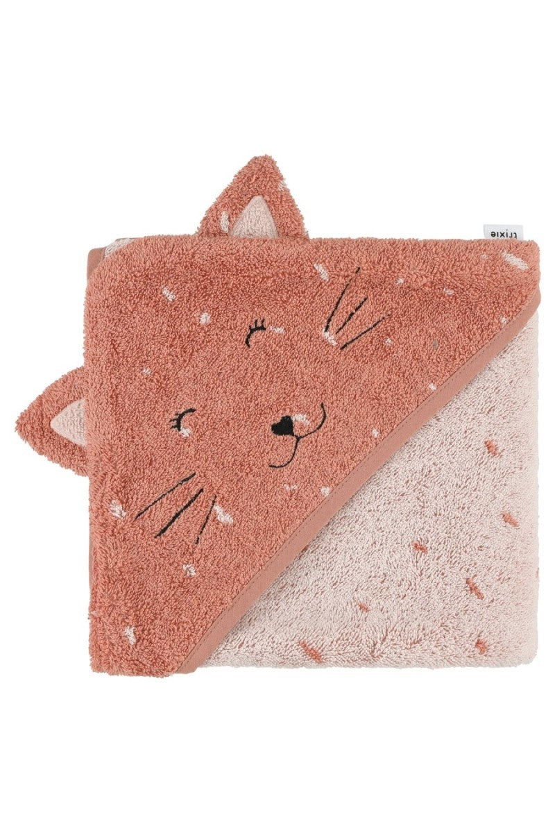Organic Cotton Hooded Towel, 75 × 75 cm – Mrs. Cat